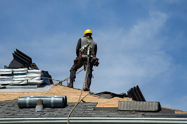 Professional Gutter Installation technician working in Ashville, PA